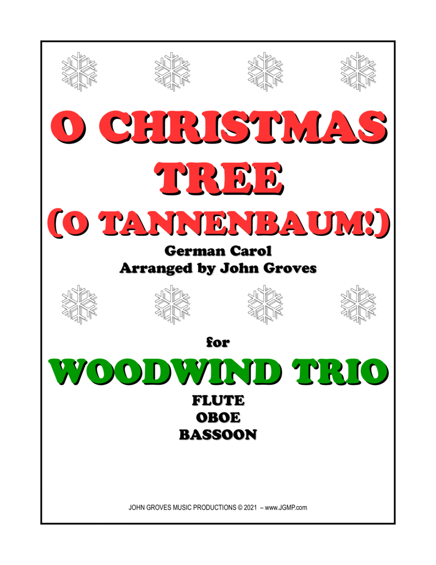 O Christmas Tree (O Tannenbaum!) - Flute, Oboe, Bassoon (Woodwind Trio) image number null