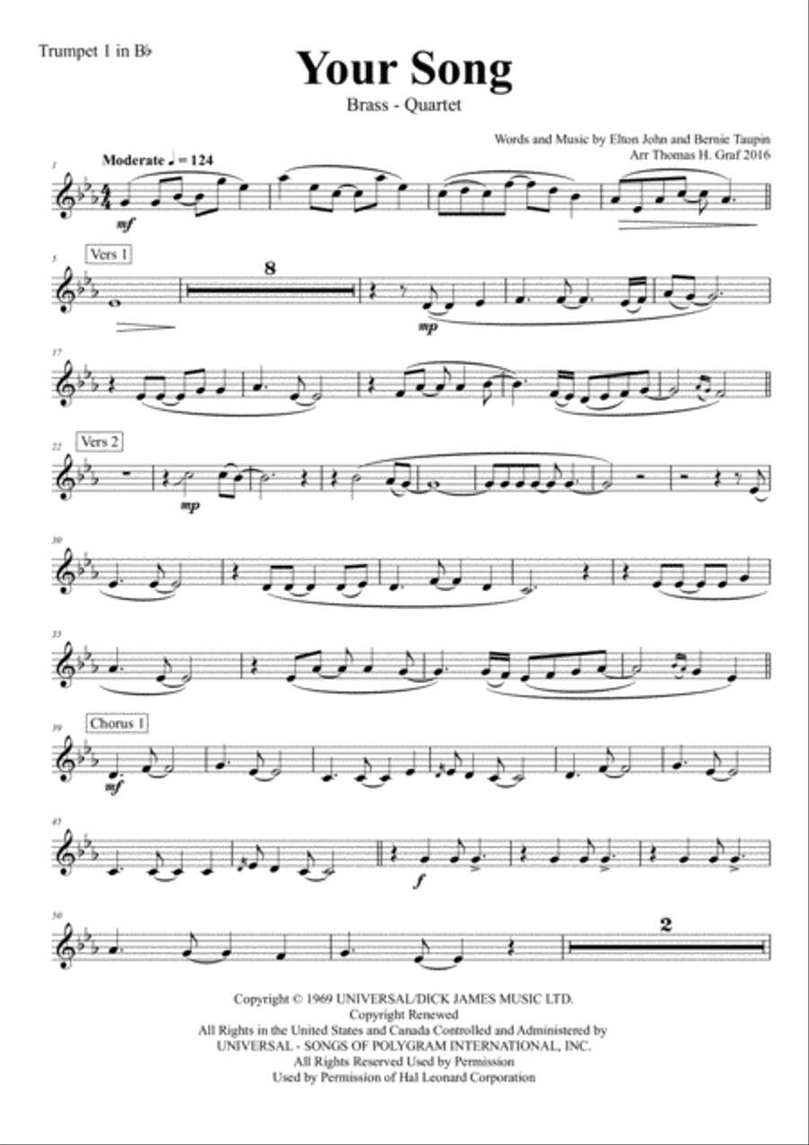 Your Song Trombone scores gallery preview page 5