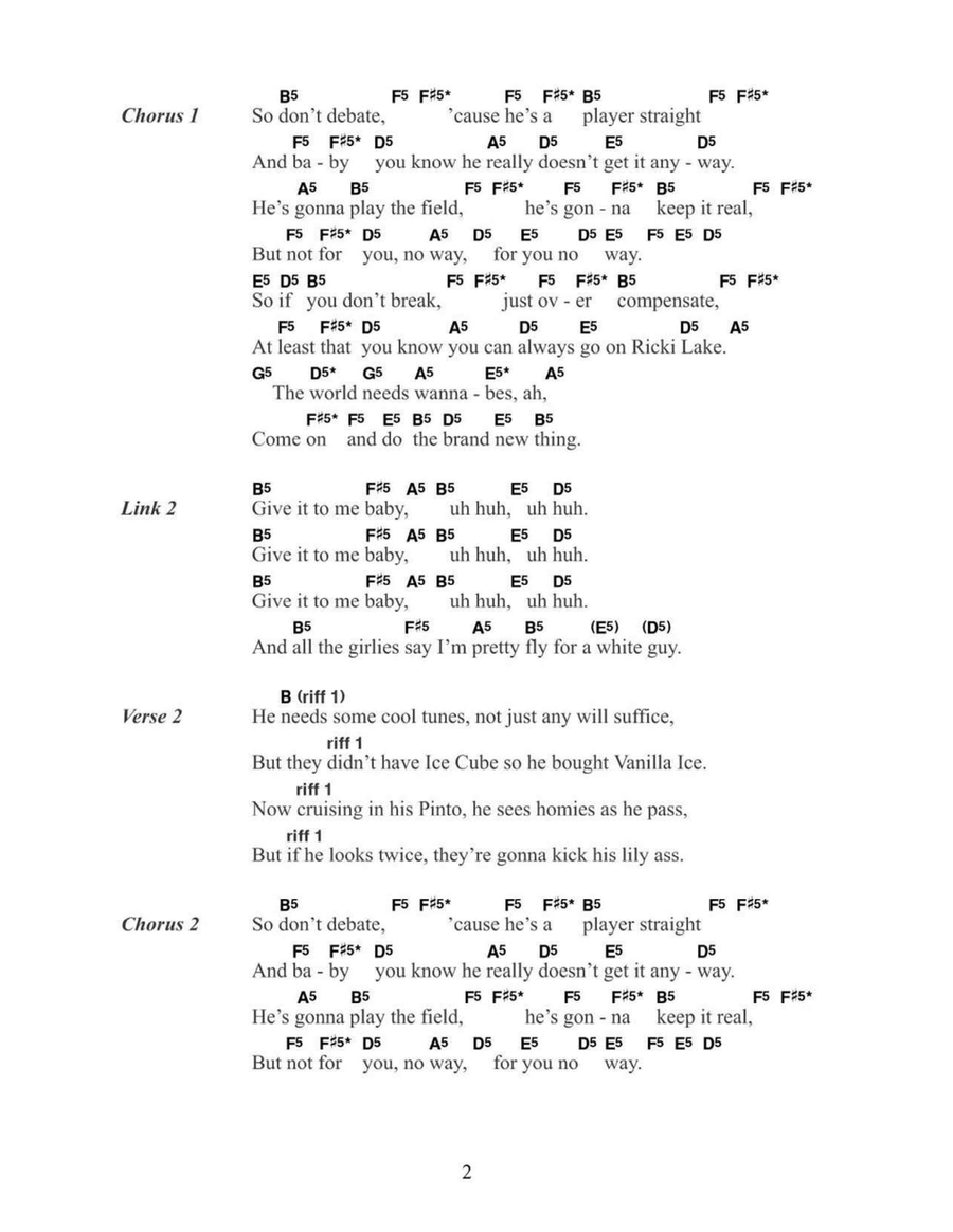 Pretty Fly (For A White Guy) Acoustic Guitar scores gallery preview page 2