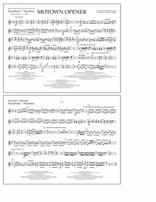 Motown Theme Show Opener (arr. Tom Wallace) - Xylophone/Marimba