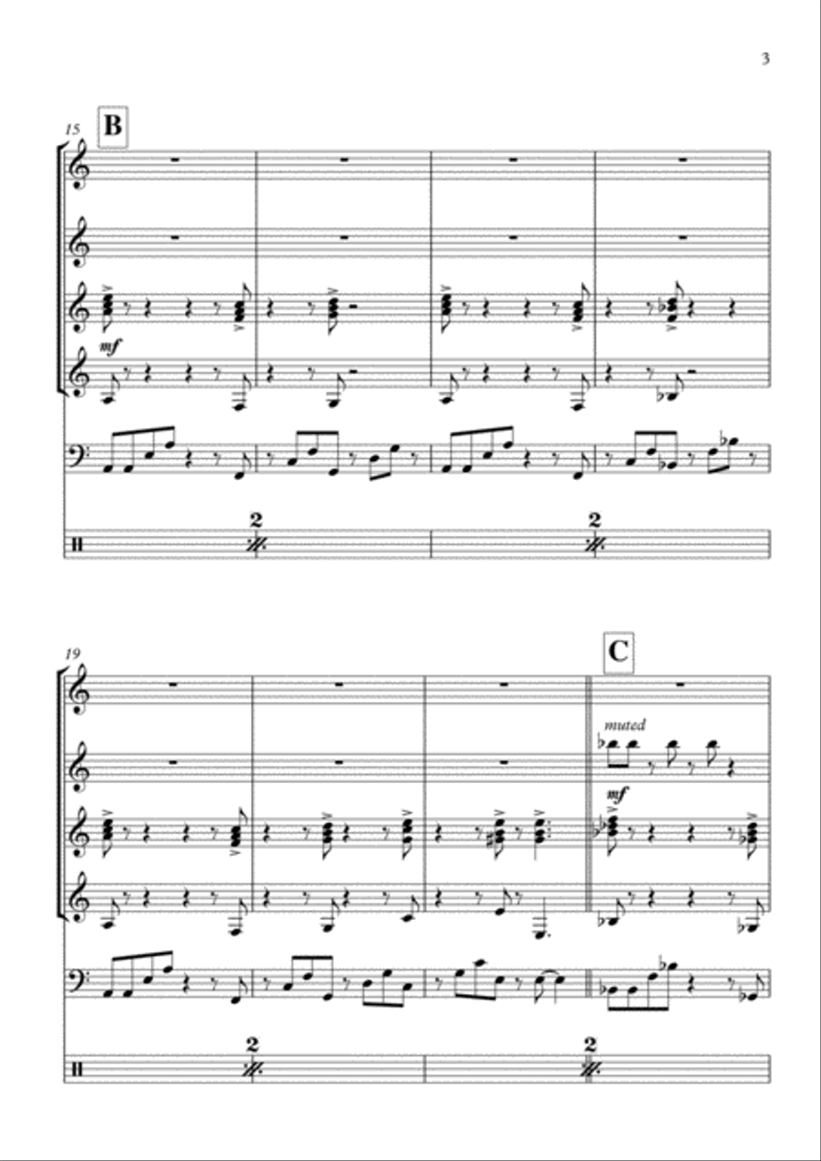 Minimal Dance for Guitar Band Small Ensemble scores gallery preview page 5