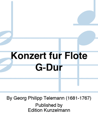Book cover for Concerto for flute in G major