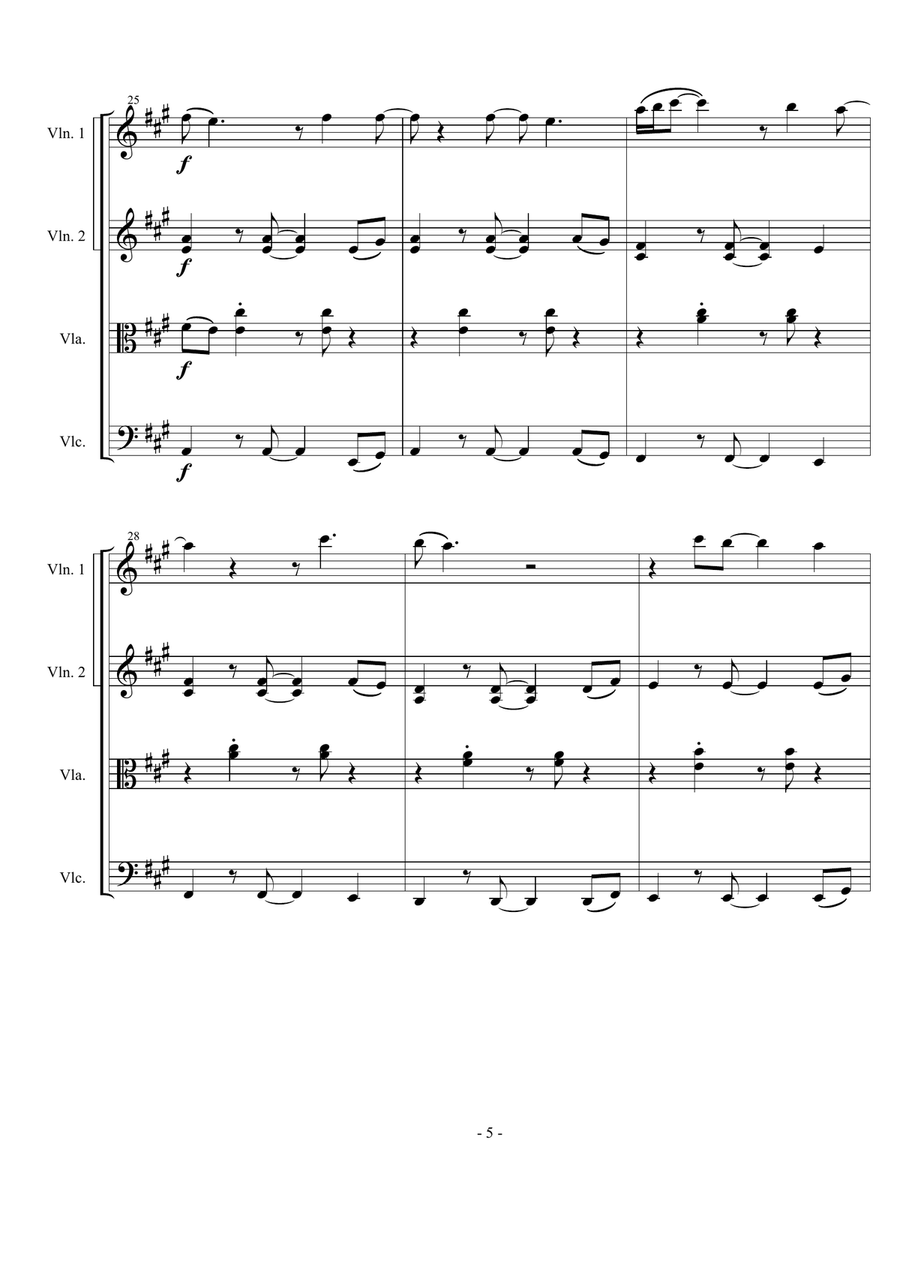 Stand By Me Stand By Me String Quartet scores gallery preview page 5