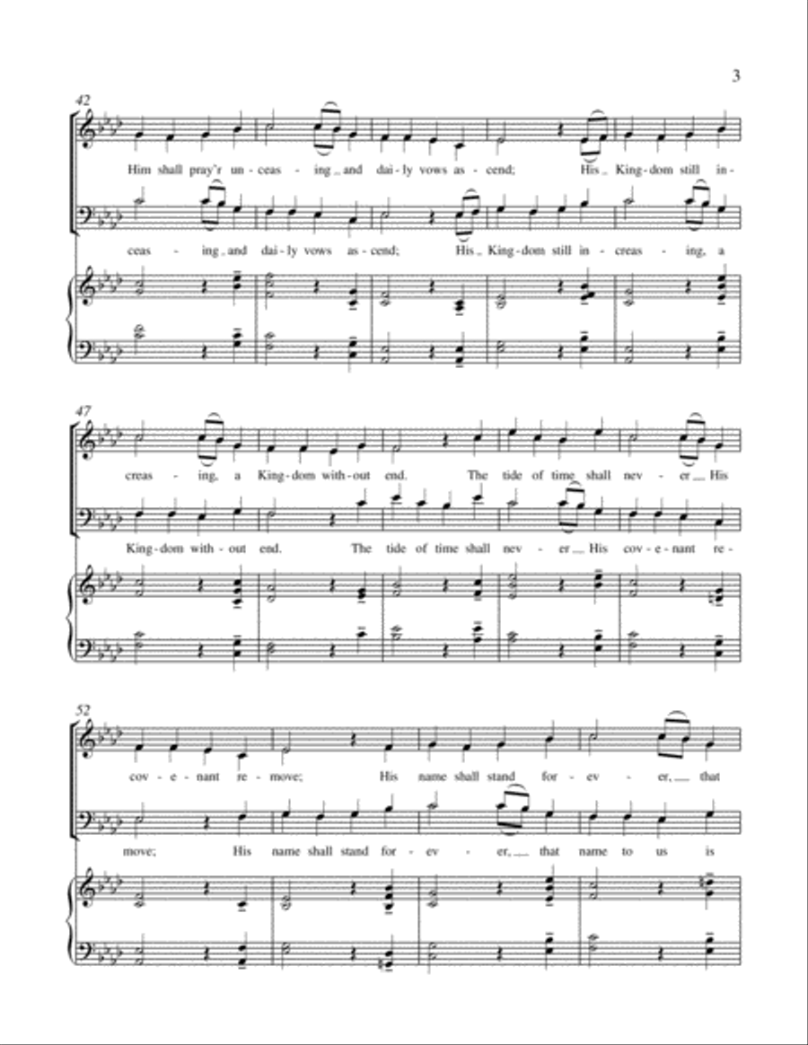 Hail to the Lord's Anointed 4-Part scores gallery preview page 4