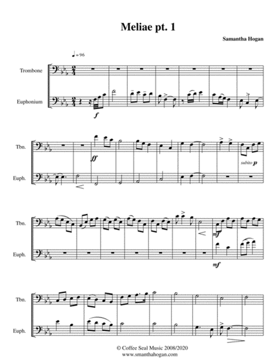 Meliae - Duet for Trombone and Euphonium or Two Trombones