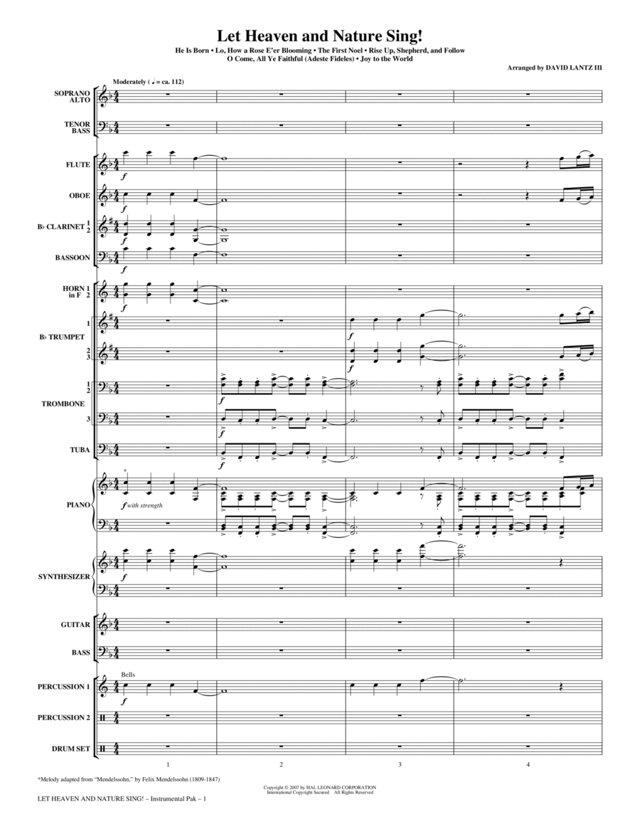 Let Heaven And Nature Sing! - Full Score