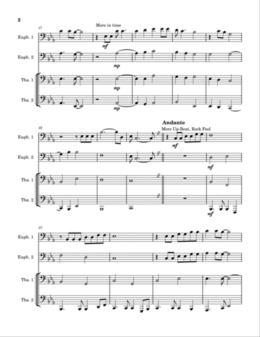 The Sound Of Silence The Sound Of Silence Brass Quartet scores gallery preview page 2