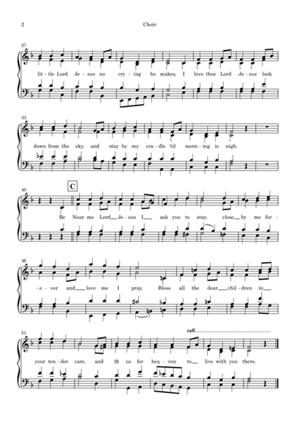 Away In A Manger (STR:UK Strings version) - Choir / Melody part image number null