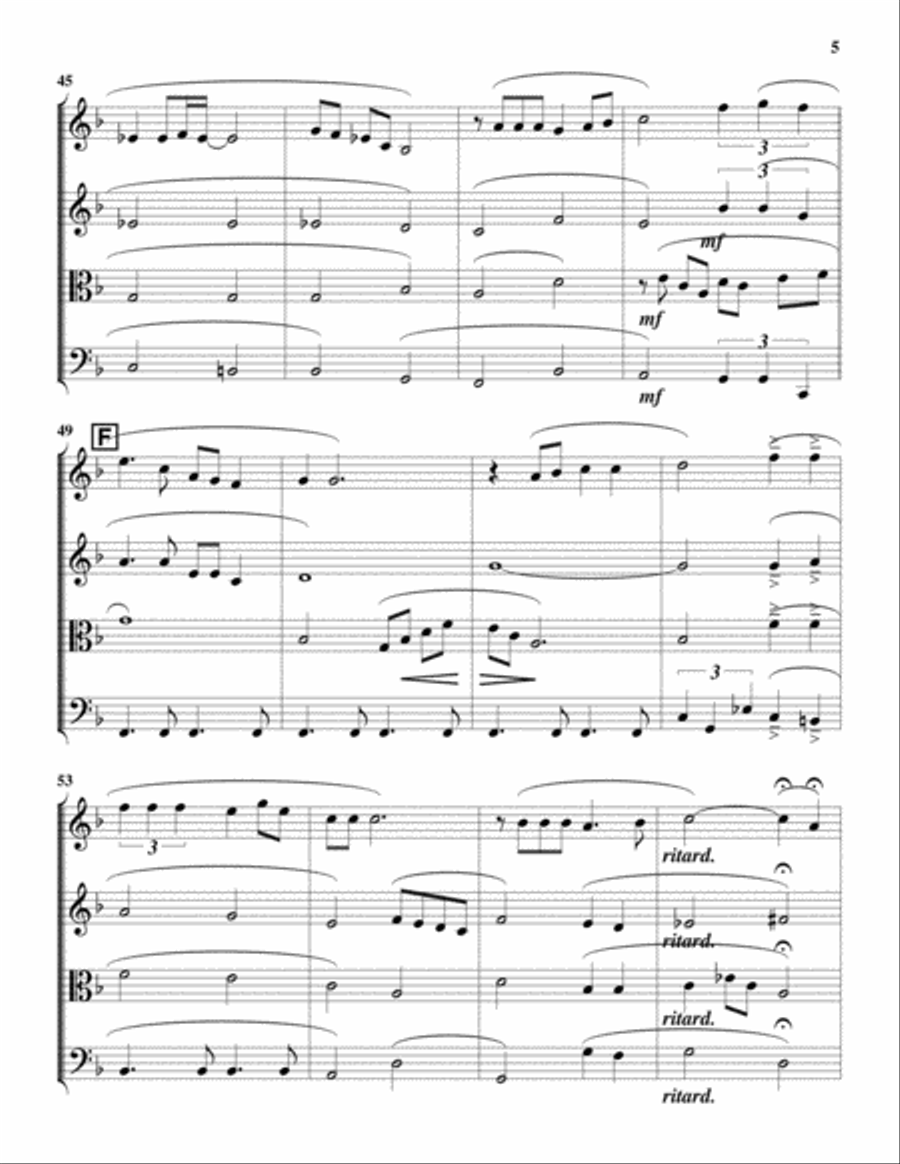 Merry Christmas, Darling String Quartet scores gallery preview page 6