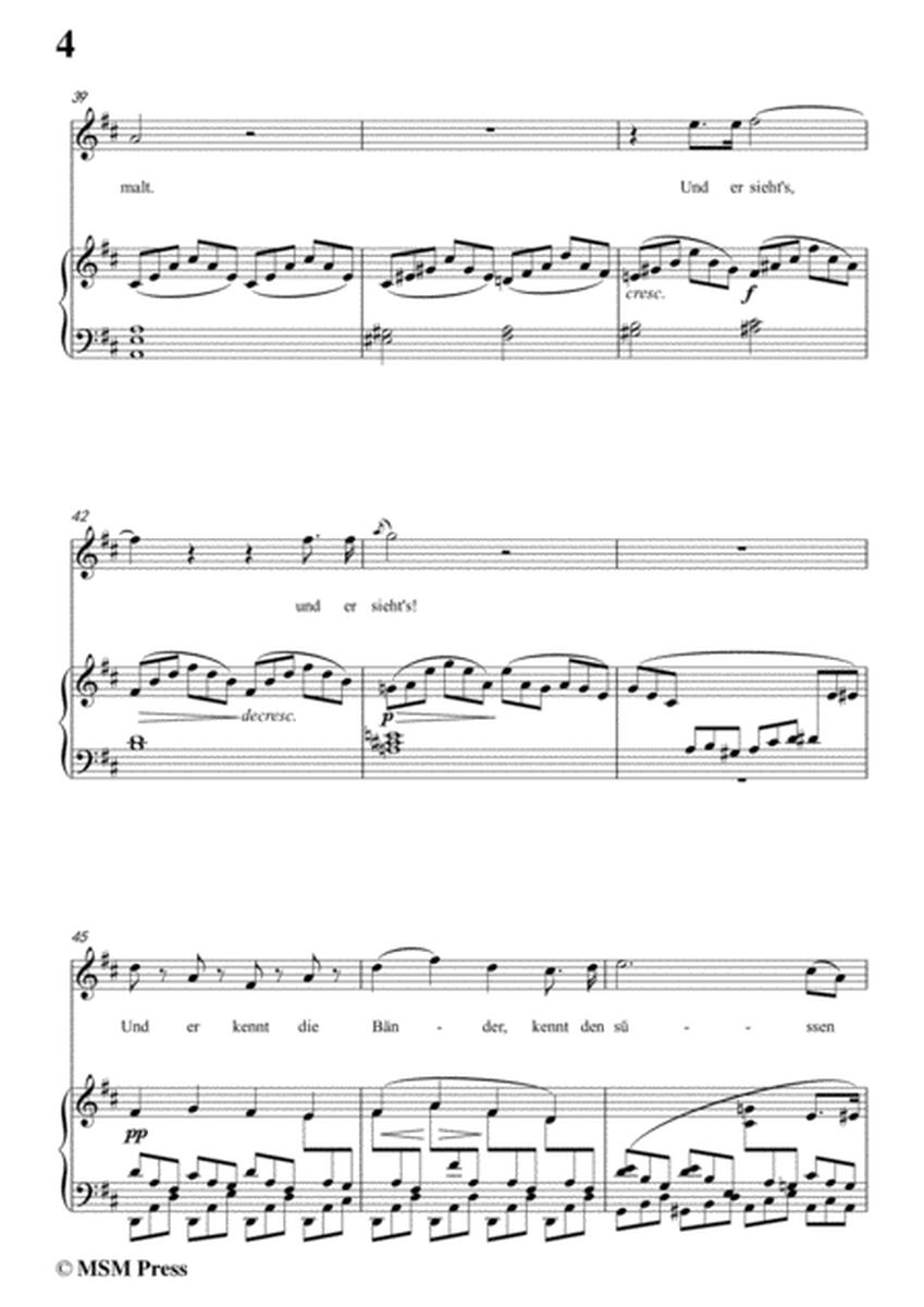 Schubert-Wiederschein,in D Major,for Voice&Piano image number null