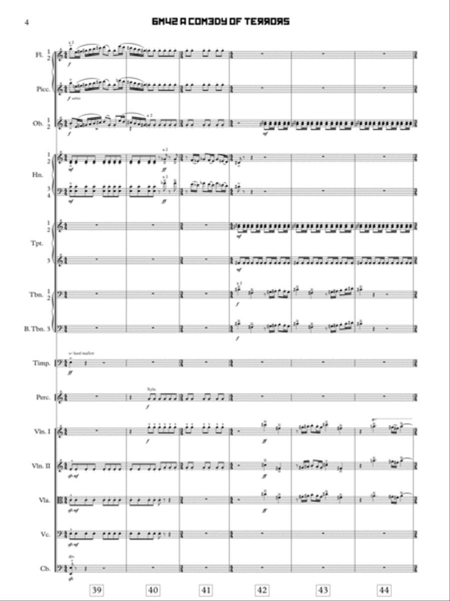 A Comedy Of Terrors End Titles - Score Only Full Orchestra scores gallery preview page 6