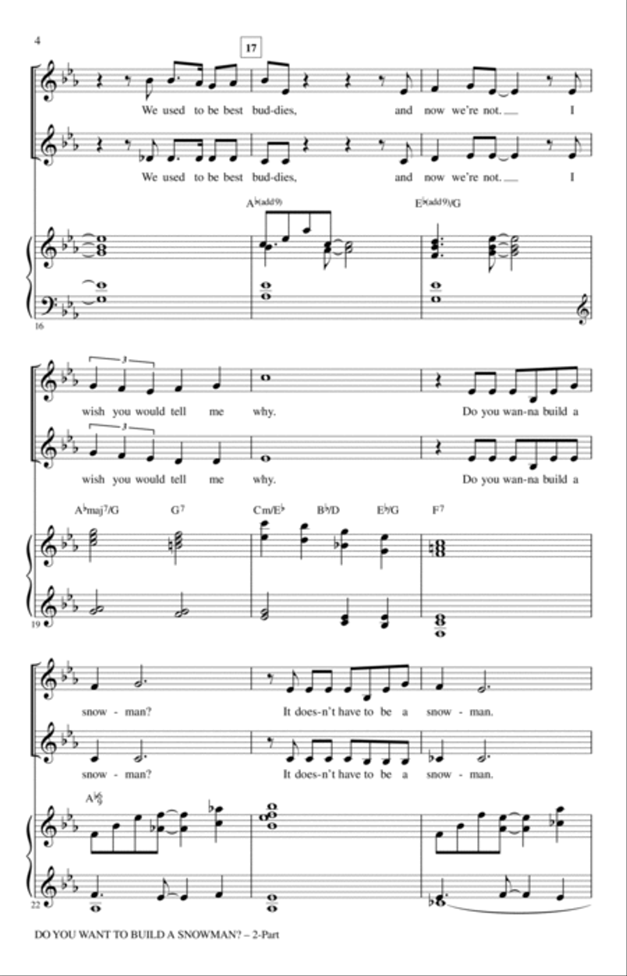 Do You Want To Build A Snowman? (from Frozen) (arr. Mark Brymer) 2-Part scores gallery preview page 3