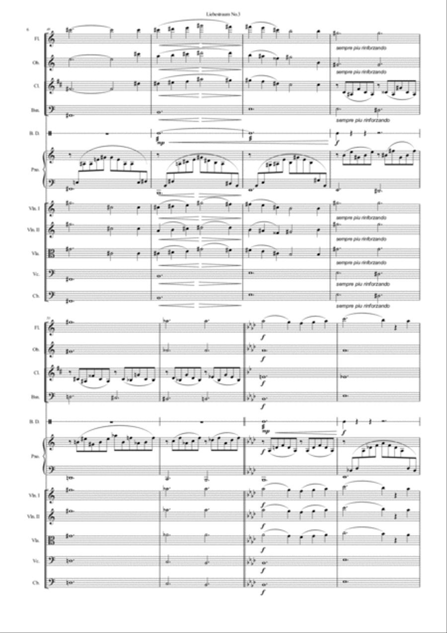 Liebestraum, S.541 No.3 Orchestra scores gallery preview page 6