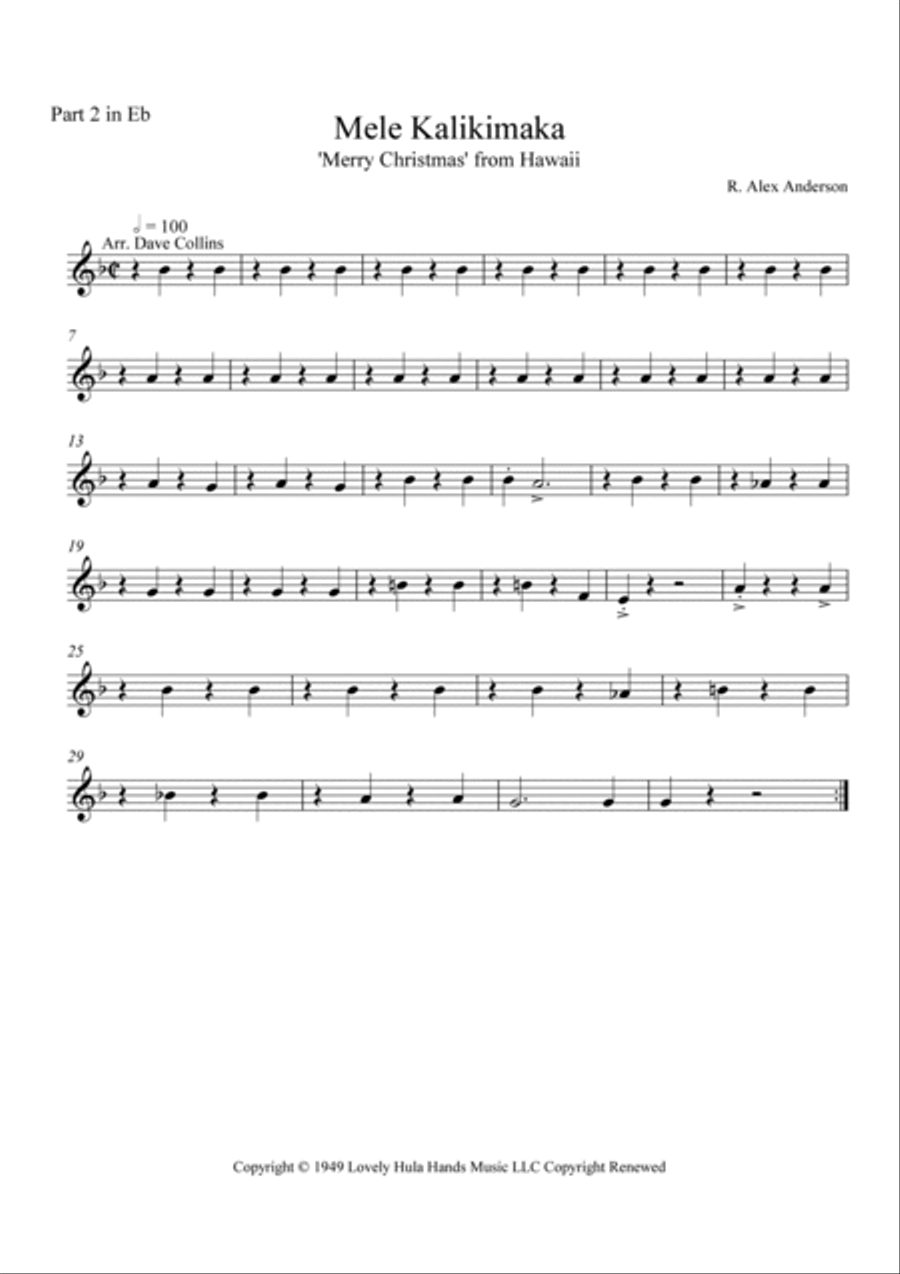 Mele Kalikimaka Brass Band scores gallery preview page 4