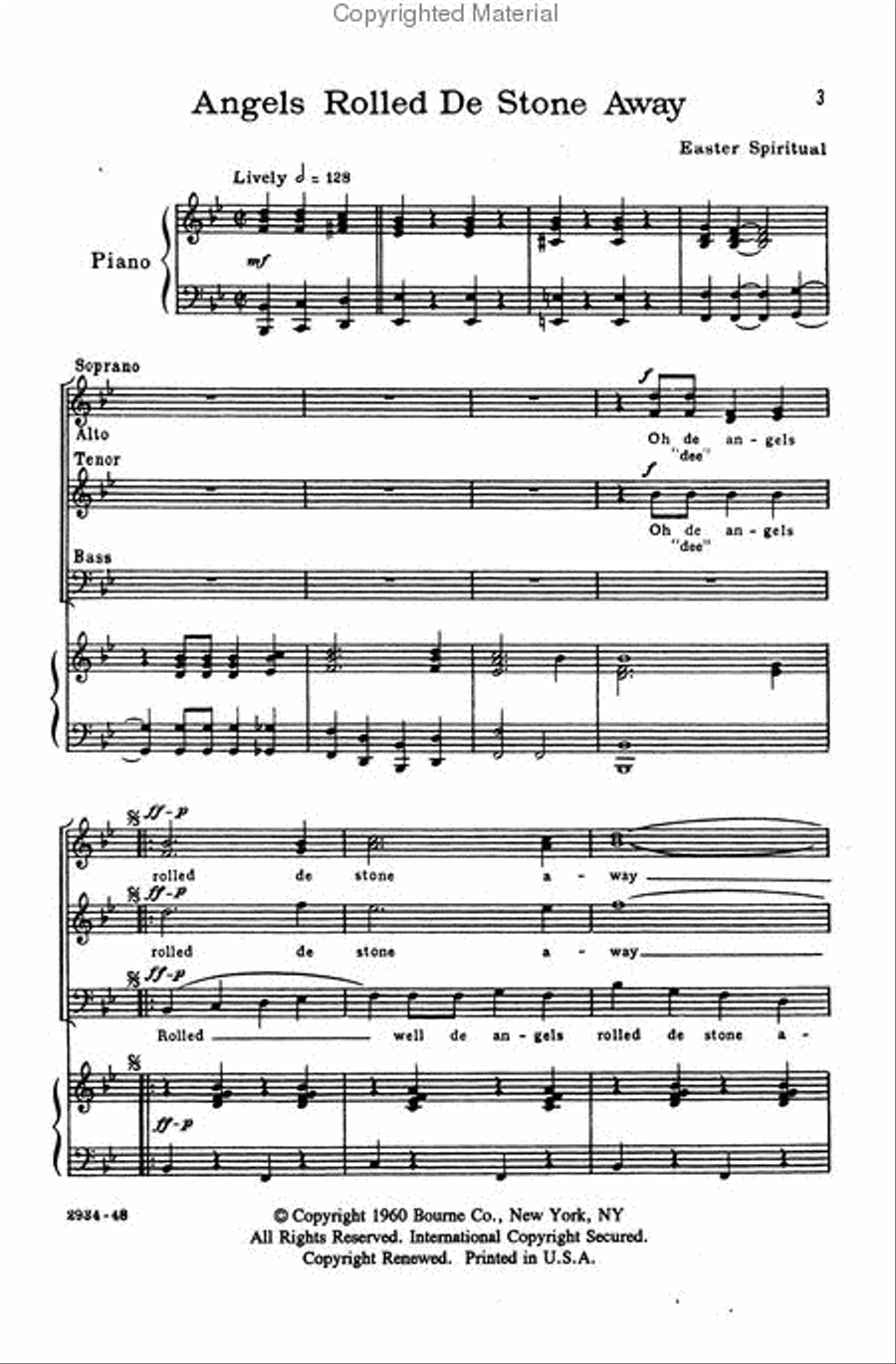 Spirituals And Folk Songs 4-Part scores gallery preview page 2