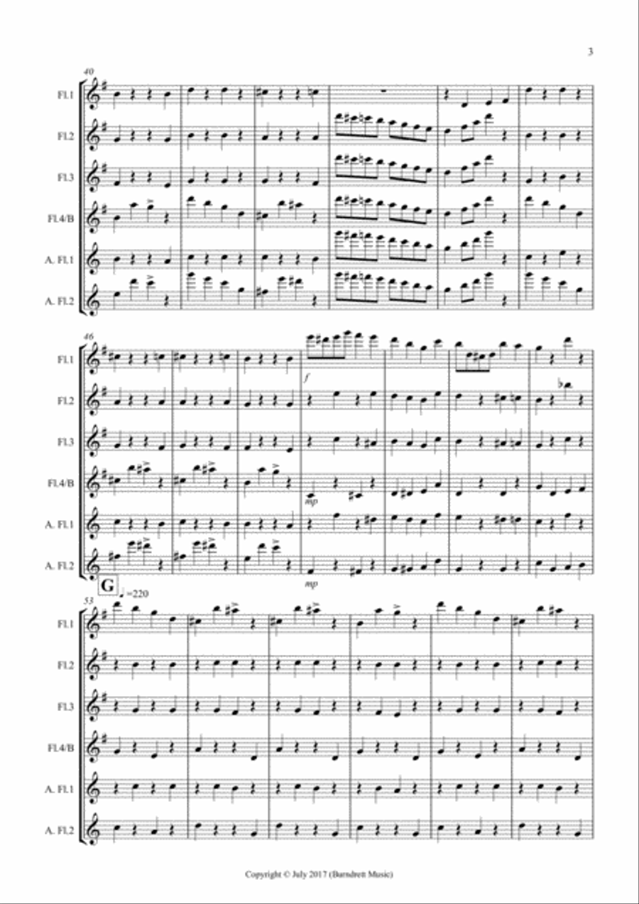 Rubba Ducky! for Flute Quartet Flute Quartet scores gallery preview page 3