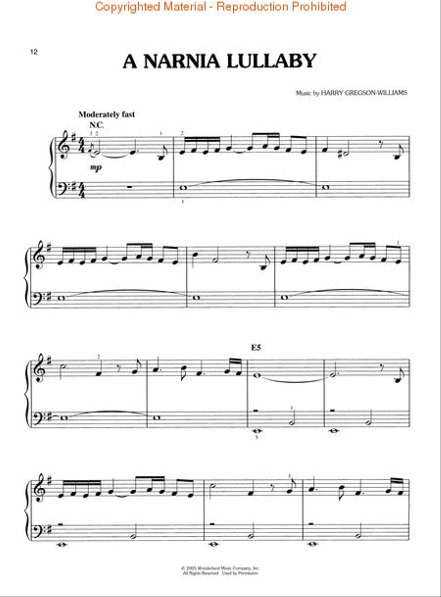 The Chronicles of Narnia The Chronicles of Narnia Easy Piano scores gallery preview page 3