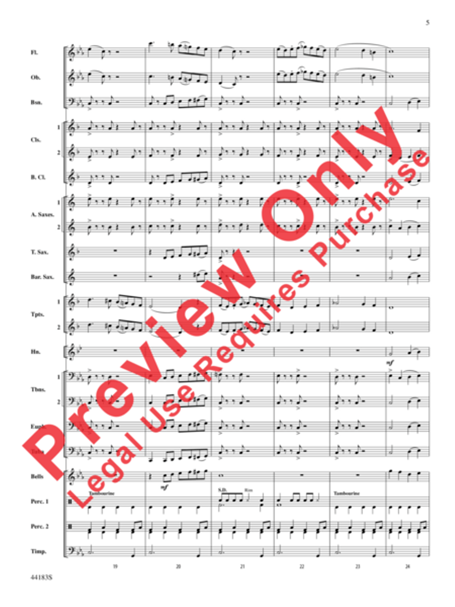 Cobra Dance Concert Band scores gallery preview page 6