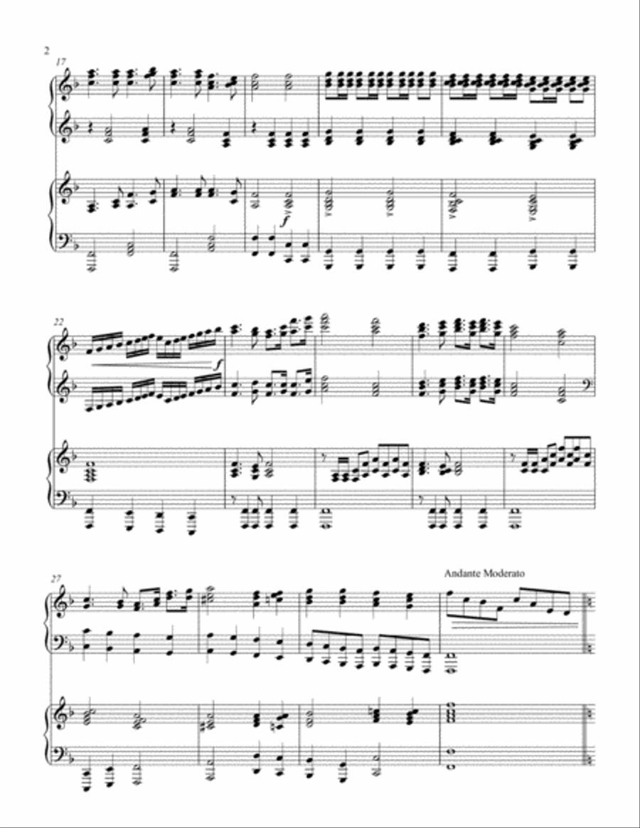 Battle Hymn of the Republic (2 piano duet) 2 Pianos, 4-Hands scores gallery preview page 3