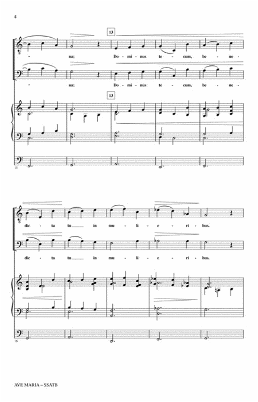 Ave Maria SSATB scores gallery preview page 3