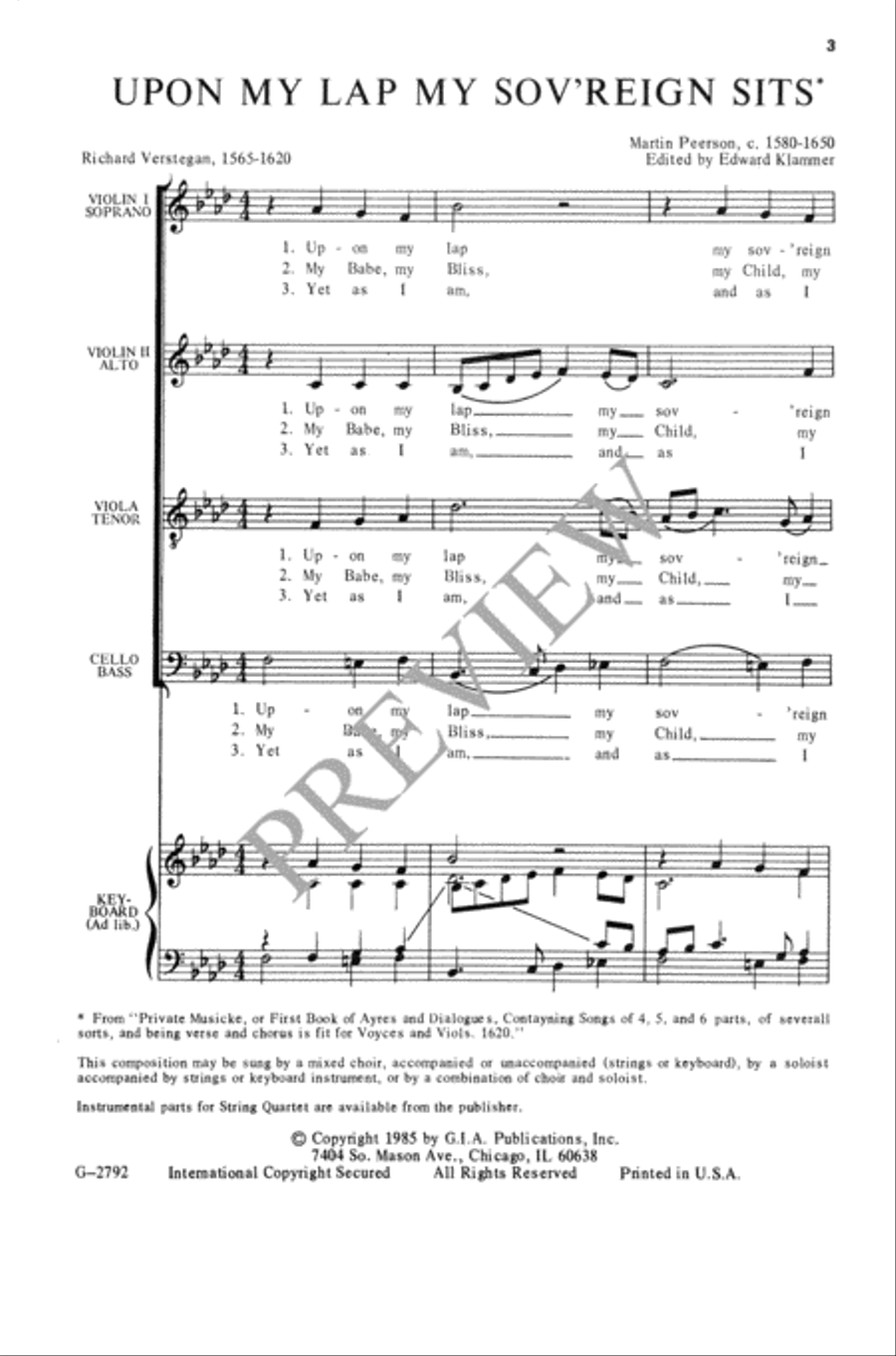 Upon My Lap My Sovereign Sits 4-Part scores gallery preview page 4
