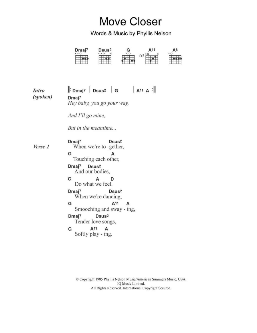 Move Closer Electric Guitar scores gallery preview page 1