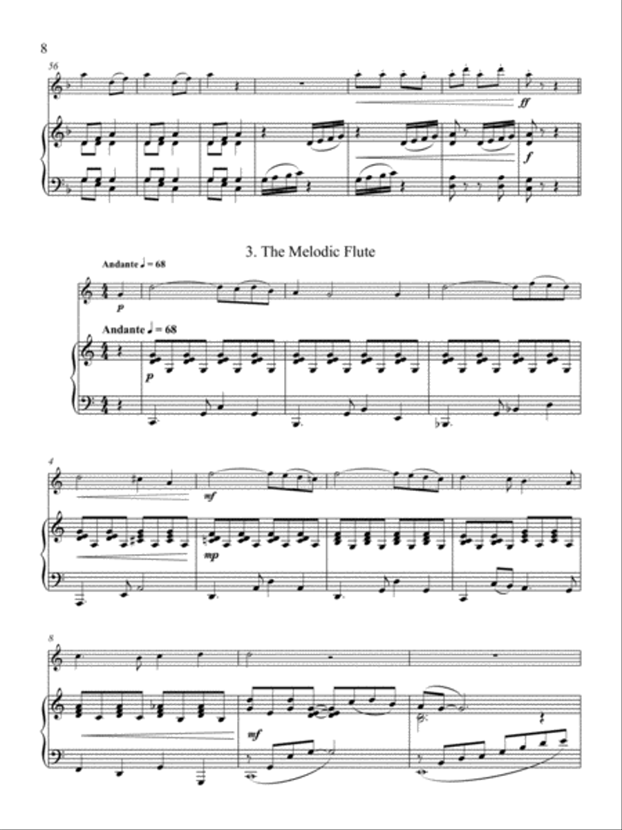 Short Pieces for Flute and Piano, Book 1: Easy Flute Solo scores gallery preview page 5