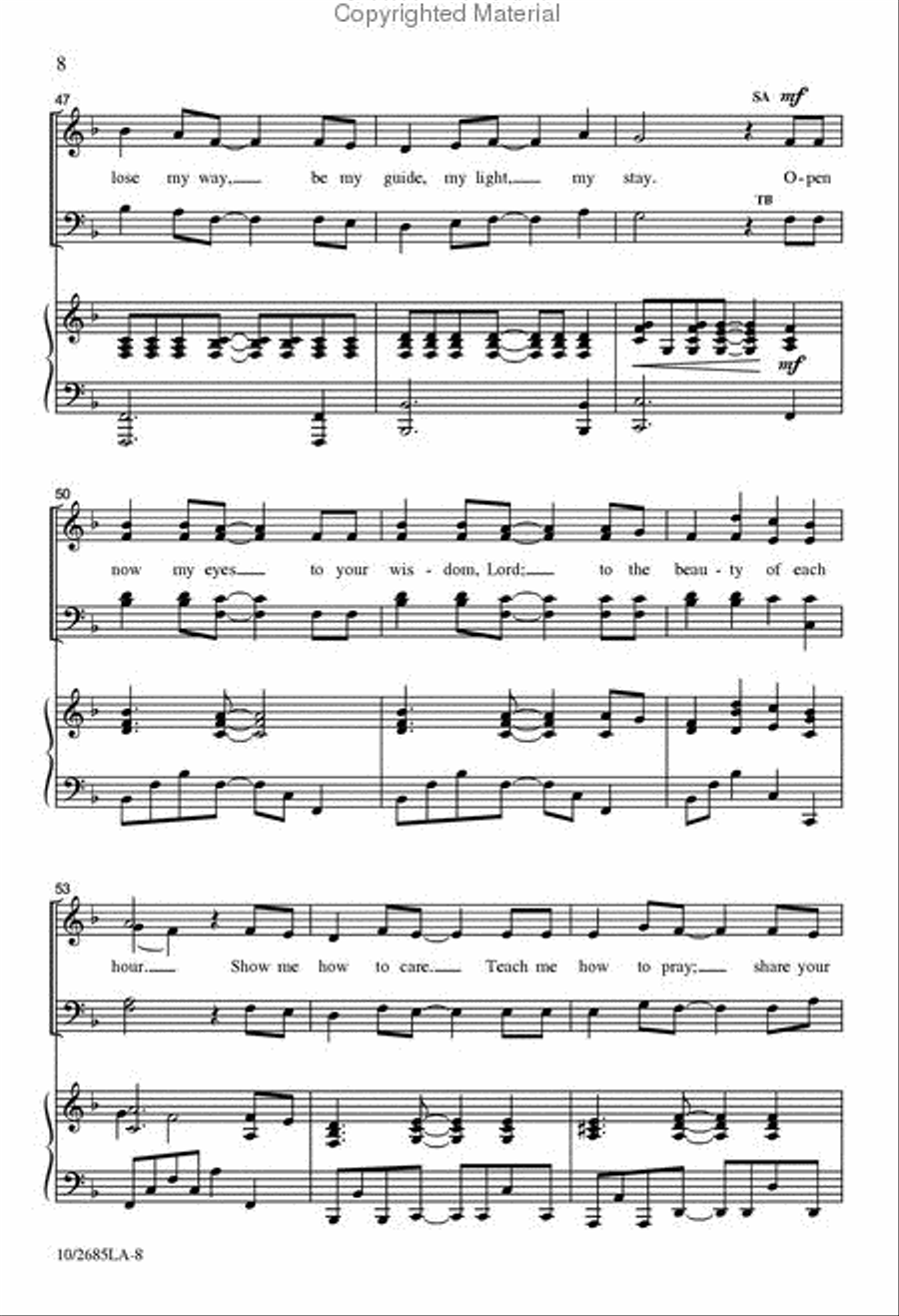 You Are My Light 4-Part scores gallery preview page 7