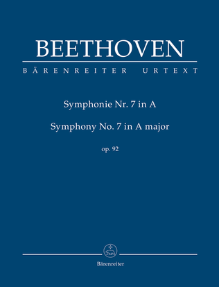 Book cover for Symphony no. 7 in A major, op. 92