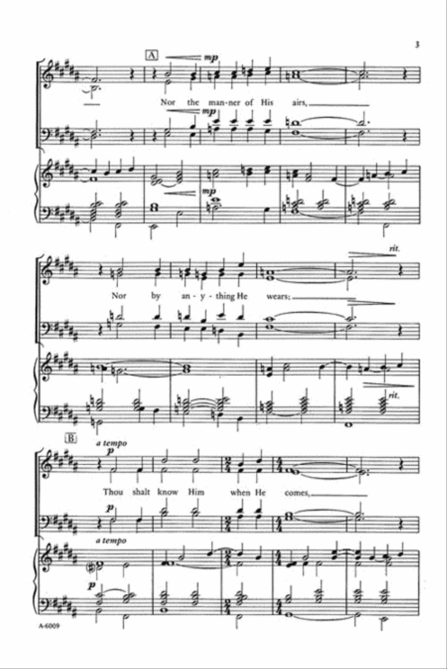 Thou Shalt Know Him When He Comes 4-Part scores gallery preview page 3