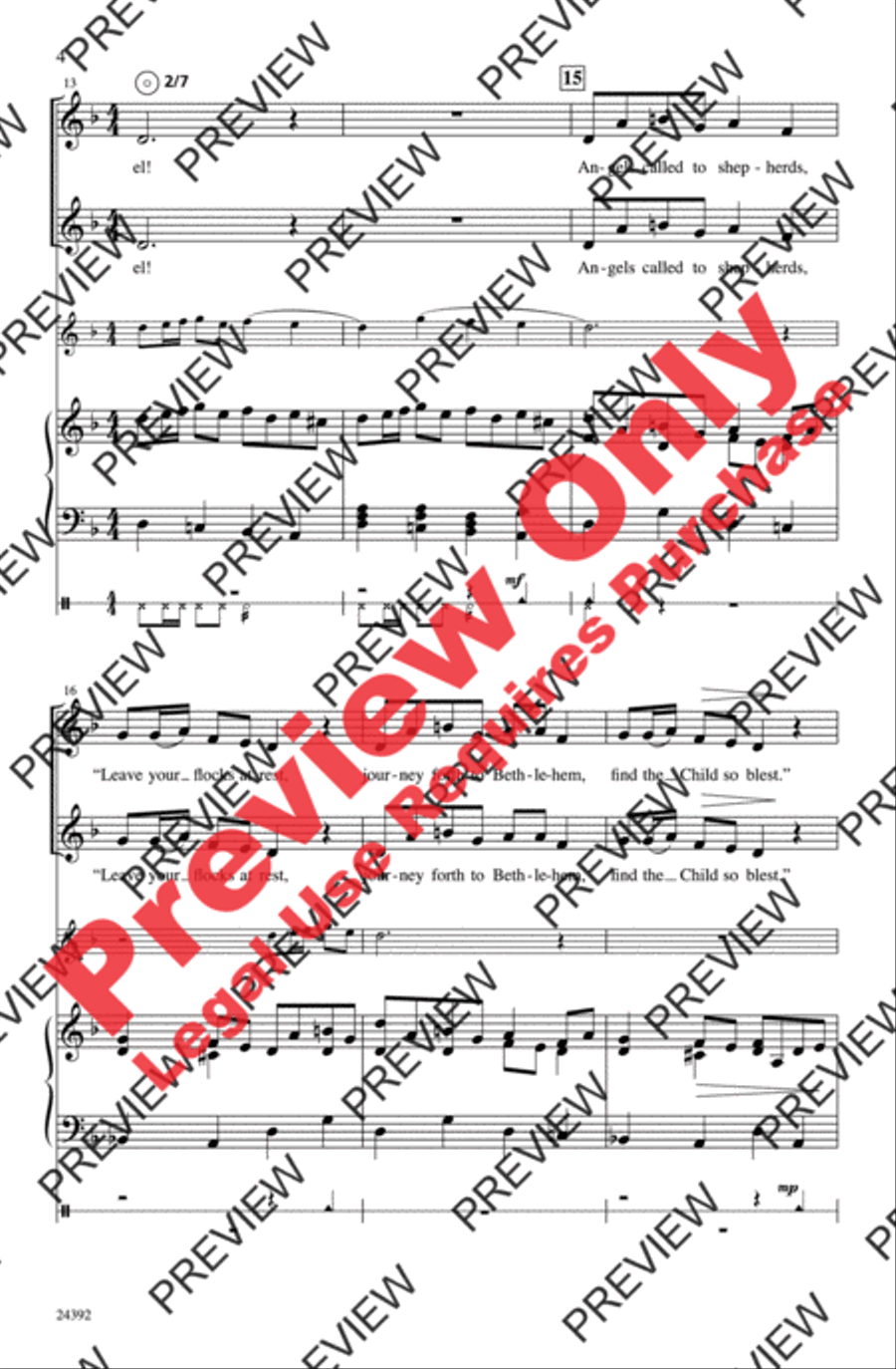 Sing We All Noel Unison Choir scores gallery preview page 4