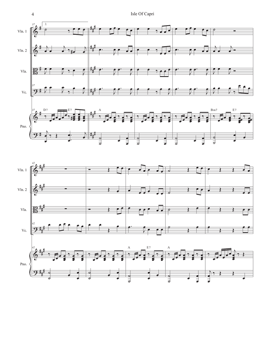 Isle Of Capri Isle Of Capri Piano Quintet scores gallery preview page 4