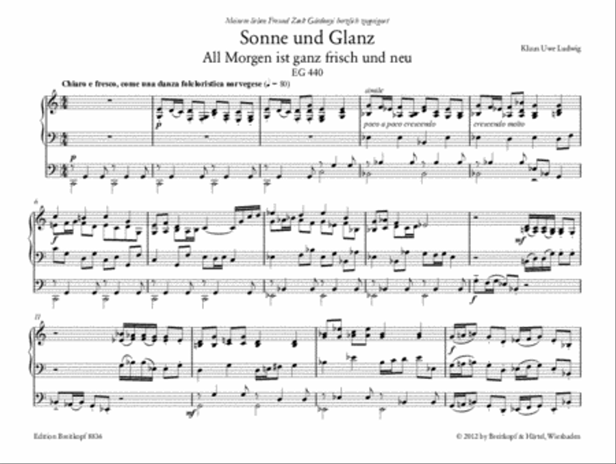 Sonne und Glanz Sonne und Glanz Organ scores gallery preview page 2