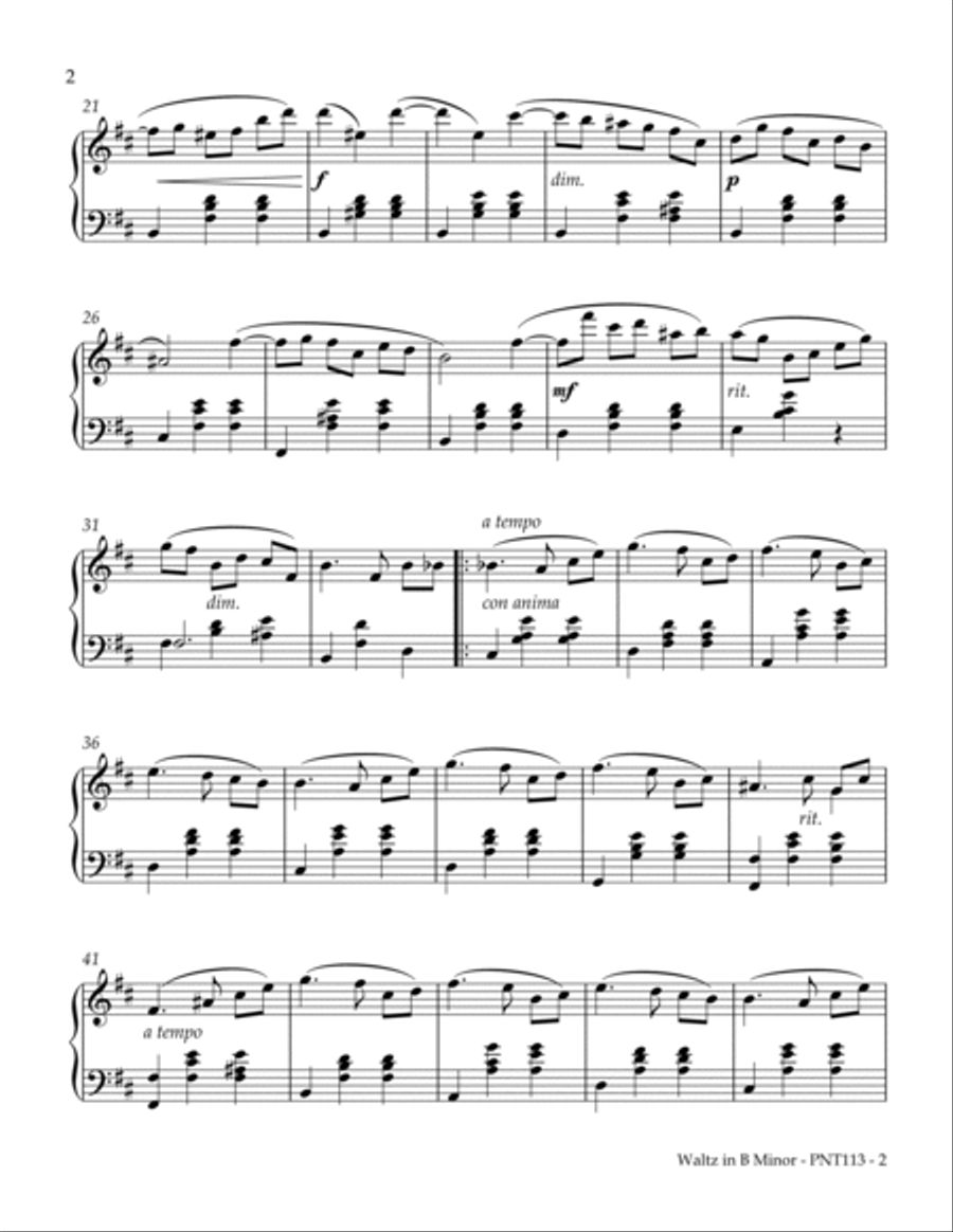 Waltz in B minor, Opus 69 No 2 Waltz in B minor, Opus 69 No 2 Piano Method scores gallery preview page 2