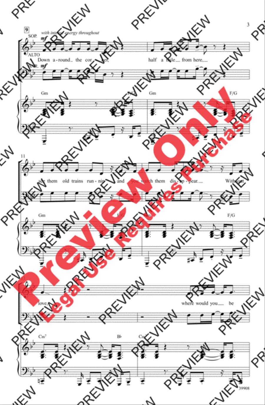 Long Train Runnin' Long Train Runnin' 3-Part scores gallery preview page 3