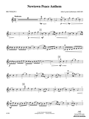 Newtown Peace Anthem: MS Violin 1