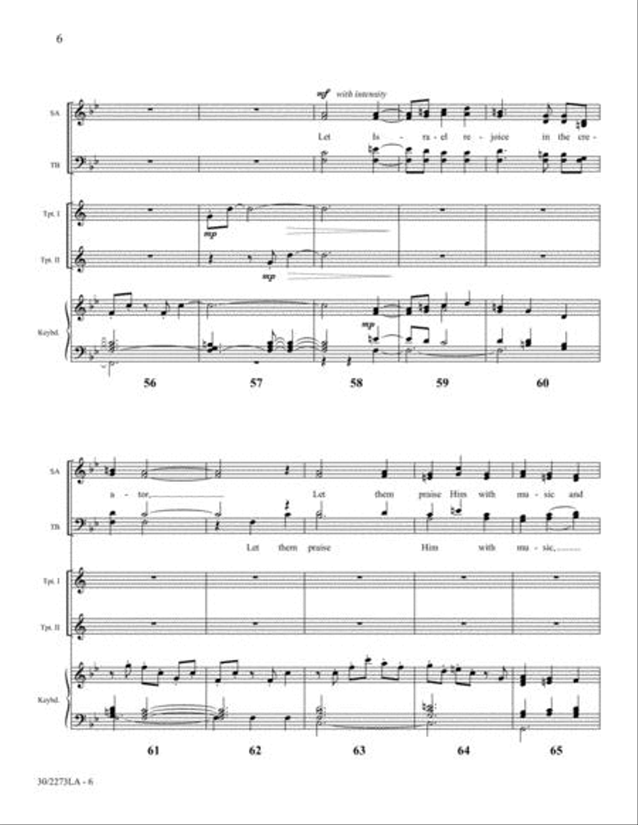 The High Praises of God - 2 Trumpets Score and Parts Choir scores gallery preview page 6