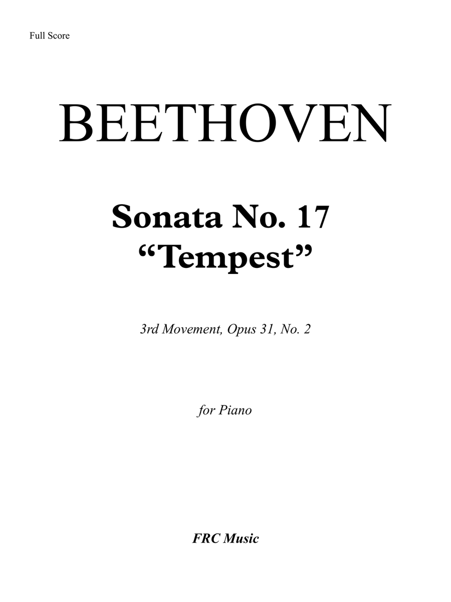 Beethoven: Sonate No. 17 “Tempest”, 3rd Movement, Opus 31, No. 2 (for Piano) Piano Method scores gallery preview page 2