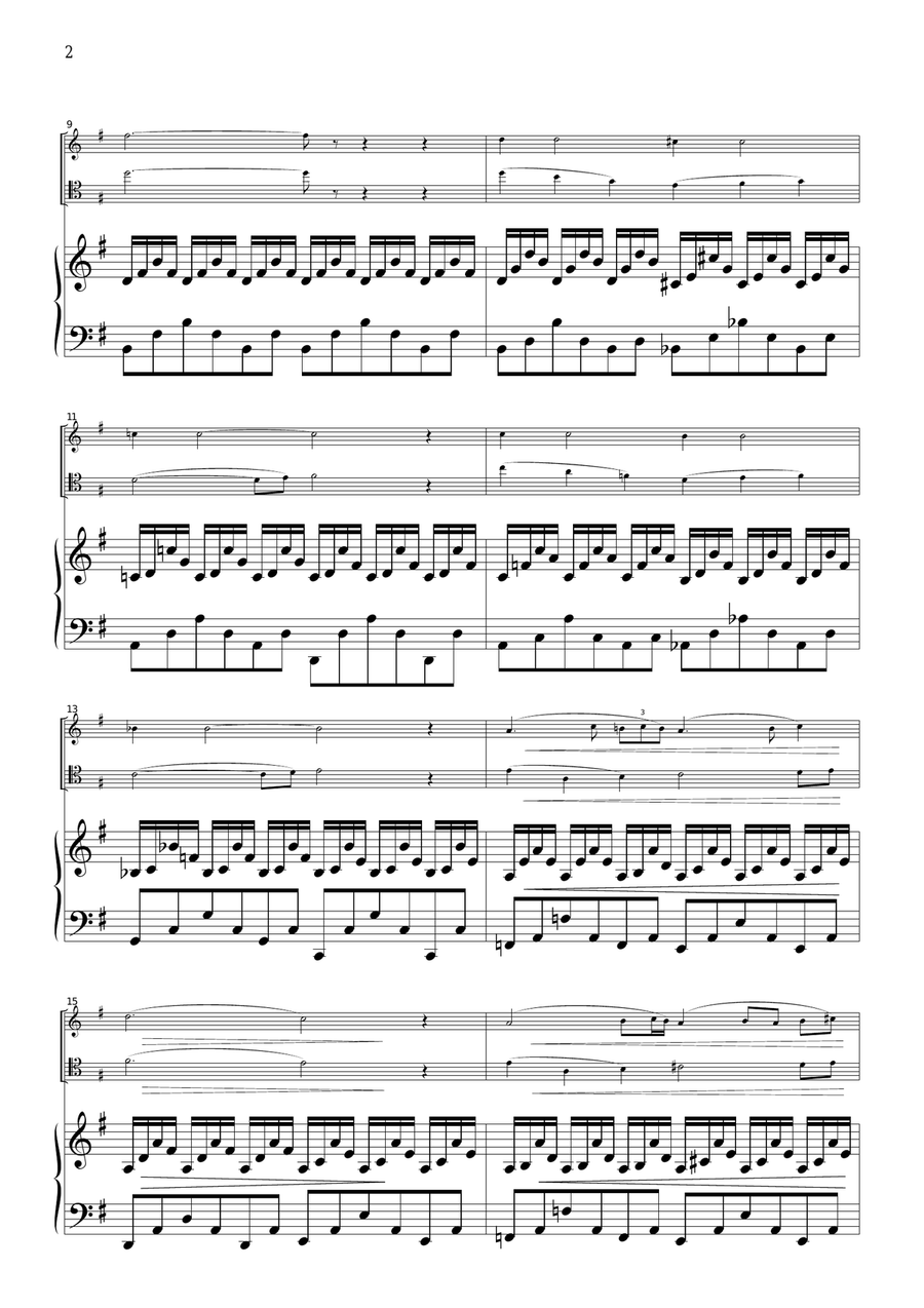Saint-Saens Le Cygne, for piano trio, PS201 Piano Trio scores gallery preview page 2