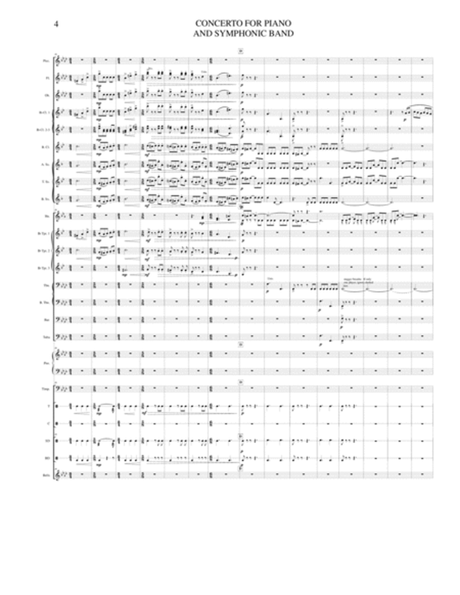 Concerto for Piano and Symphonic Band - Full Score image number null