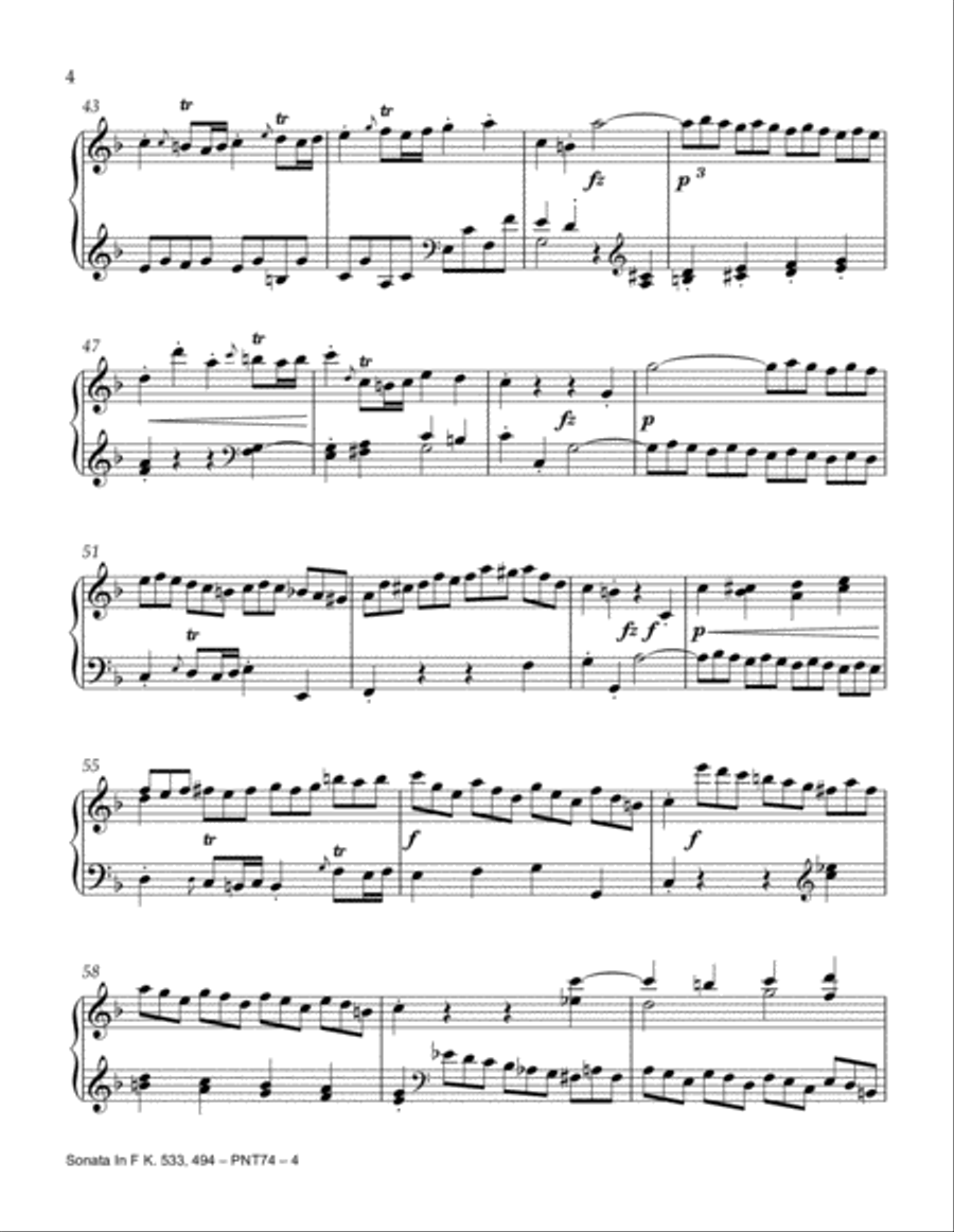 Sonata in F Major (K. 533, 494) Piano Method scores gallery preview page 4