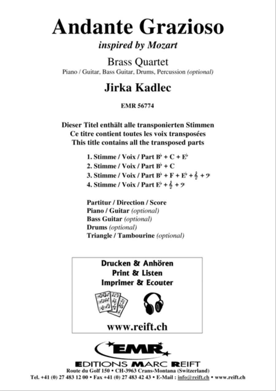 Andante Grazioso Andante Grazioso Brass Quartet scores gallery preview page 2