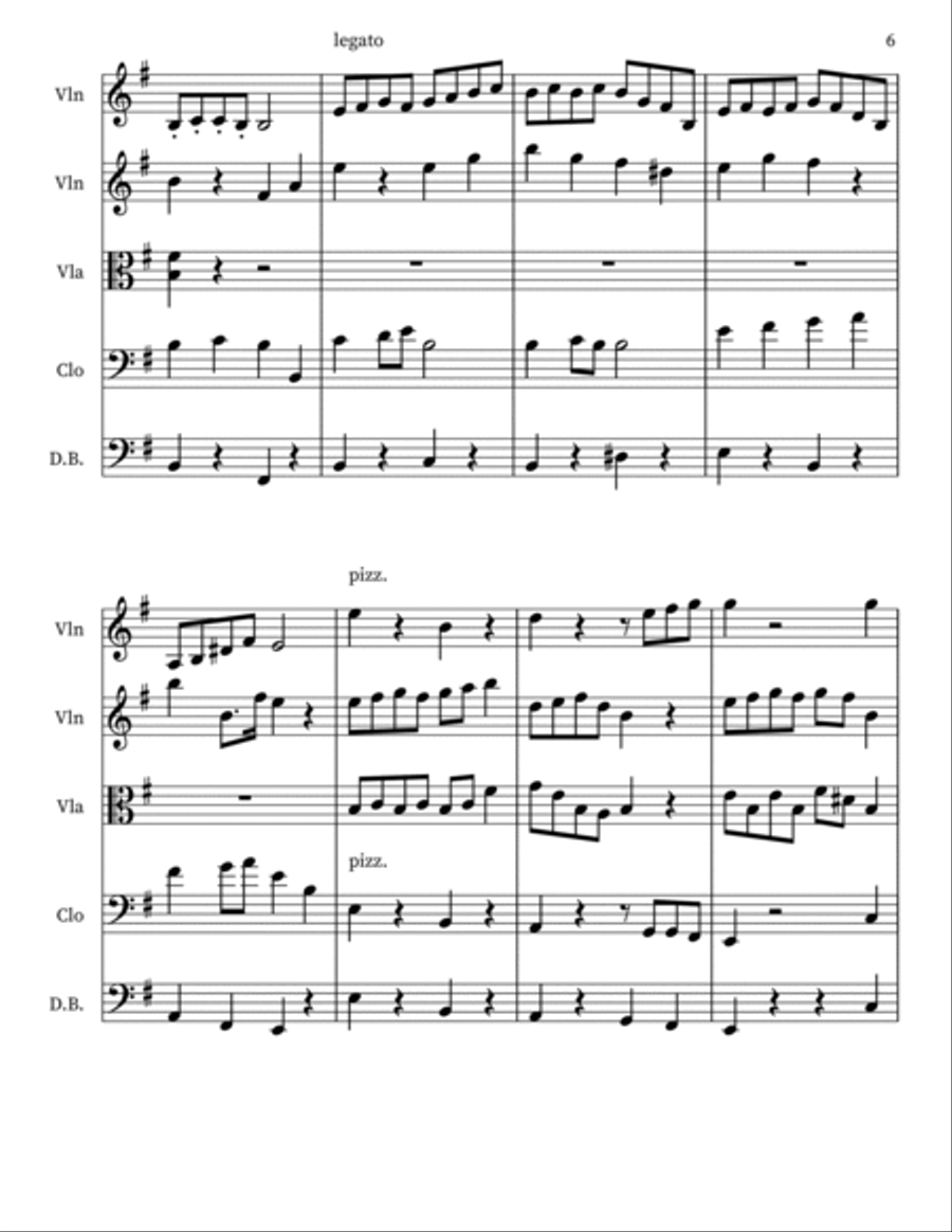 Je Sais Que le Terre est Plâte String Orchestra scores gallery preview page 6
