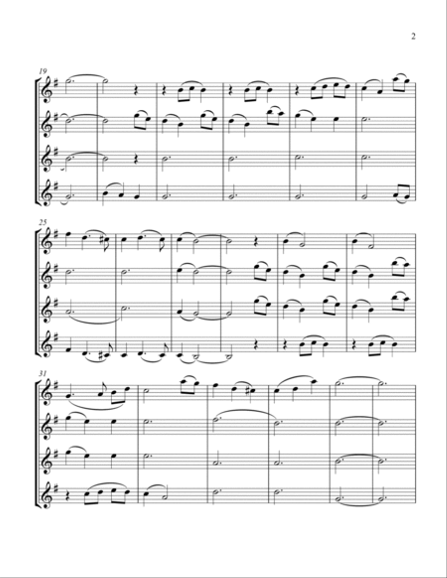 Silver Bells Clarinet Quartet scores gallery preview page 3