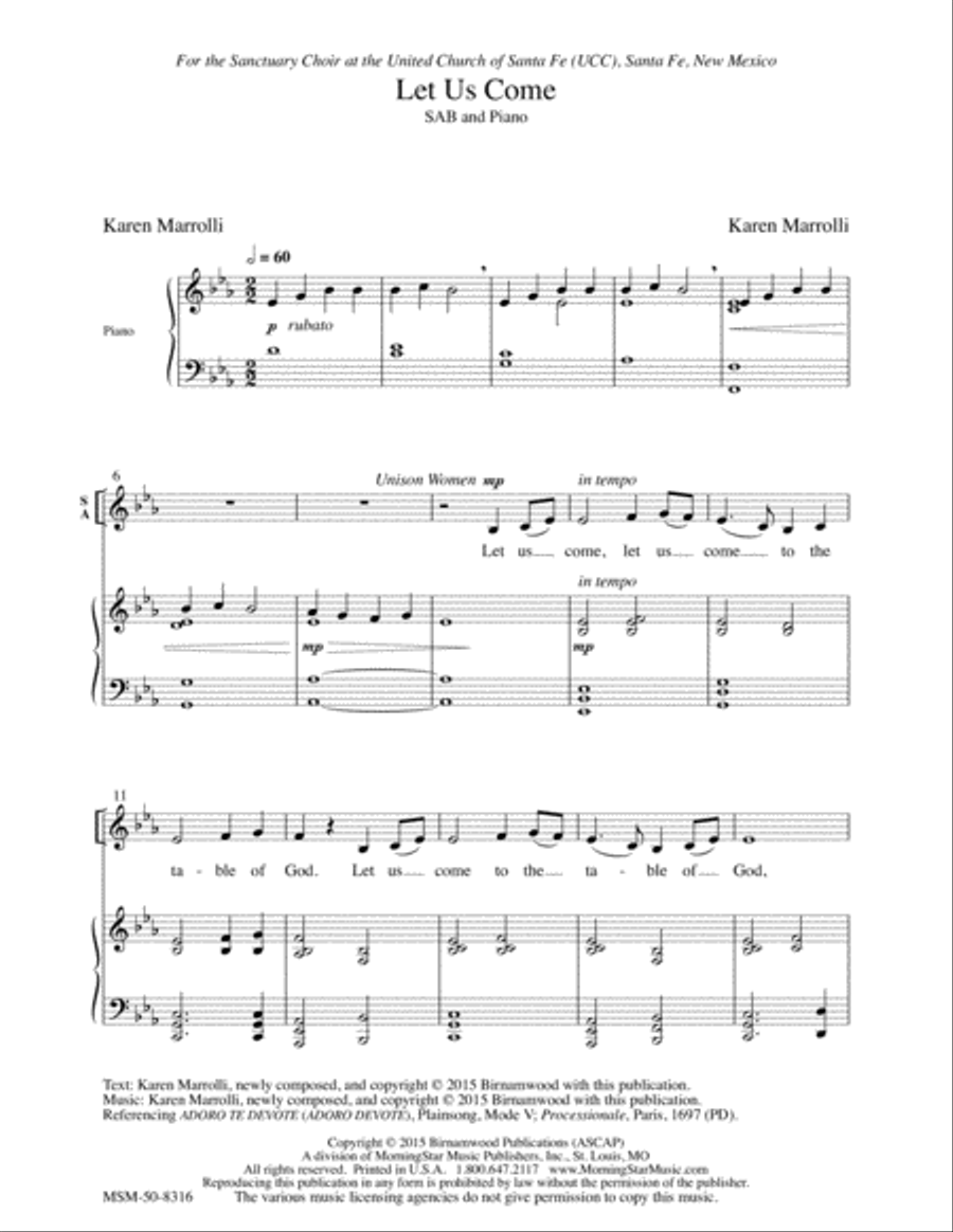 Let Us Come 3-Part scores gallery preview page 2