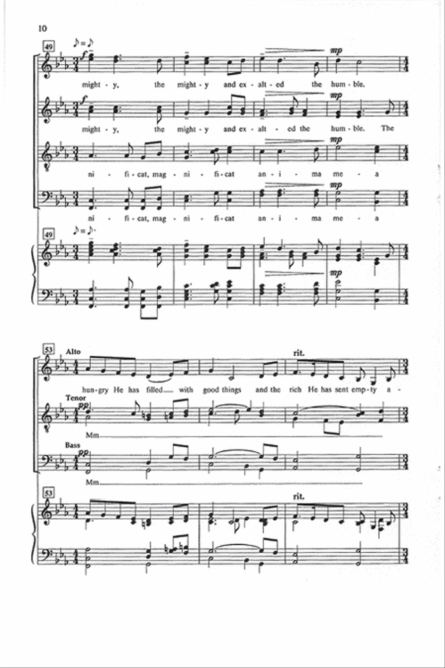 Magnificat (SATB divisi) Magnificat (SATB divisi) Divisi scores gallery preview page 9