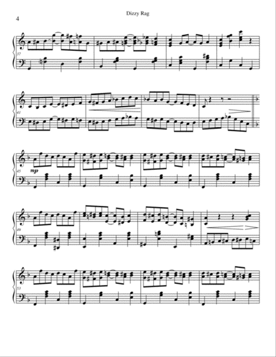 Dizzy Rag Etude Piano Method scores gallery preview page 4