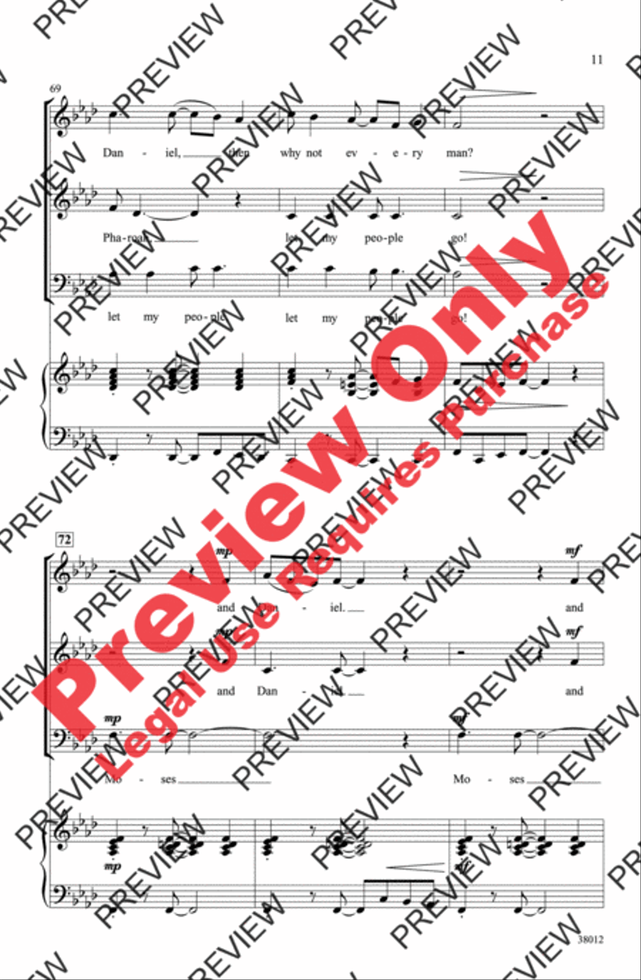 Moses and Daniel 3-Part scores gallery preview page 10