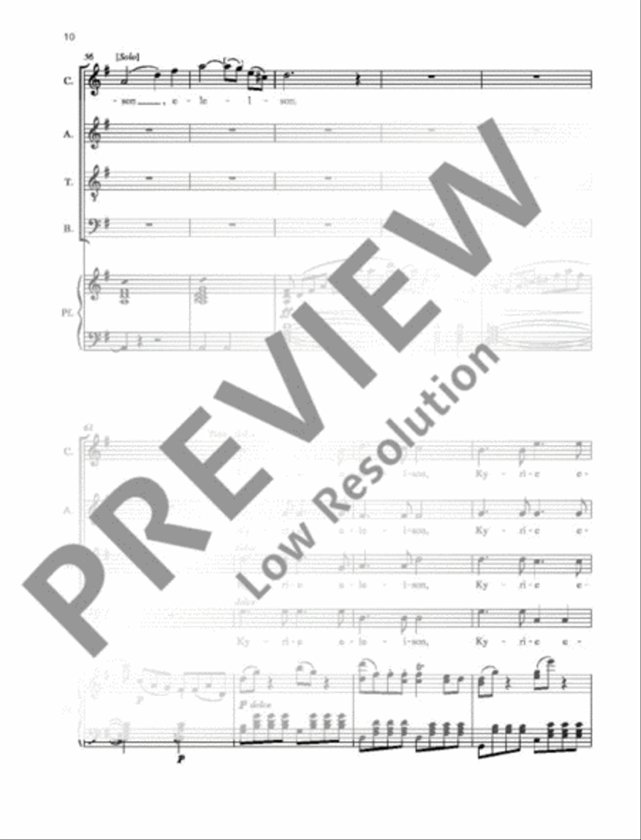 Missa sancta No. 2 G major 4-Part scores gallery preview page 11