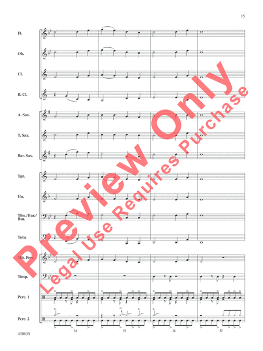 Fire's Edge Concert Band scores gallery preview page 16